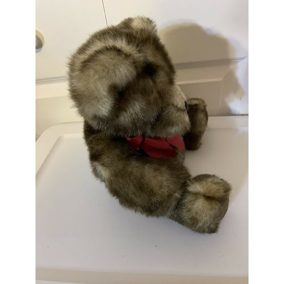 Russ Toy Company Bombay Danny‎ Faux Mink Teddy Bear 14 Inch Brown - Picture 6 of 8